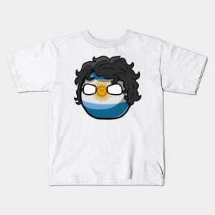 Argentina Polandball Javier Milei Countryball Kids T-Shirt